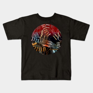 Geometric modern Boho abstract mid century stripes minimalist 110 Pattern Kids T-Shirt
